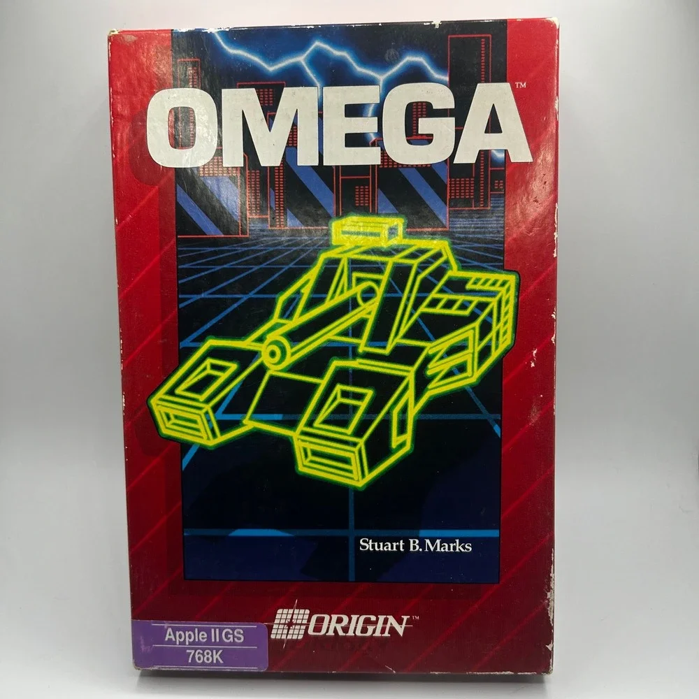 Omega Origin Systems Apple II GS 768K Vintage Big Box Game Stuart B Marks 1990